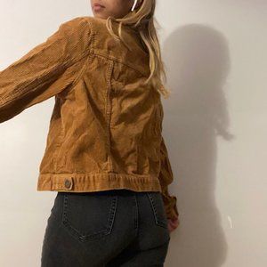 brown jean jacket